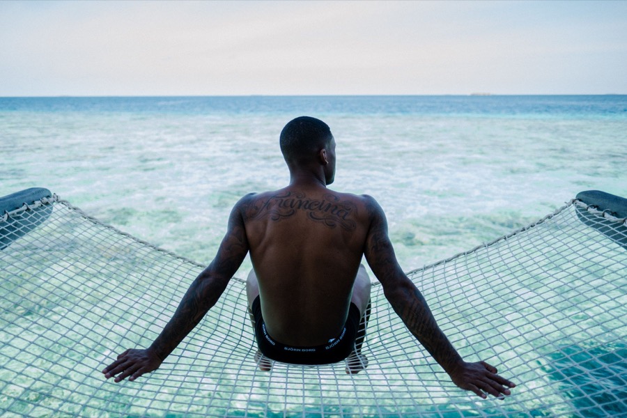 Gini Wijnaldum off the pitch